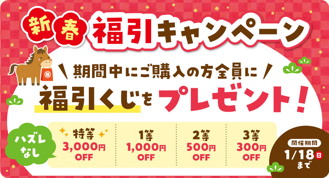 【🎍新春福引きキャンペーン開催中！！🎯ハズレなし♪】