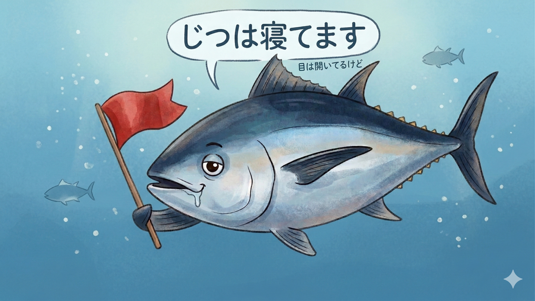 【🐟マグロは寝ながら泳ってほんと～！？海のネムリのひみつについて～😁】3月13日は世界睡眠デーらしいですよ😆